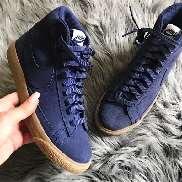 nike blazer mid navy blue